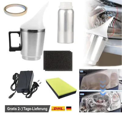 Produktbild von Scheinwerfer Aufbereitung Set, Auto Scheinwerfer Reparatur Set mit 200ml Reparaturflüssigkeit