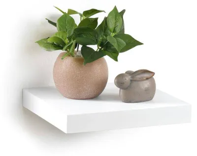 Produktbild von Wandregal MDF weiß 25 cm breit, 22,8 cm tief, 3,4 cm hoch, inkl. Befestigung