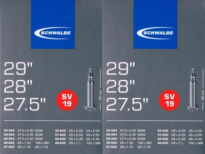 Produktbild von Schwalbe SV19, Presta-Ventil, 27.5"/28", 40 - 62 mm, 4 cm, Schwarz, 220 g