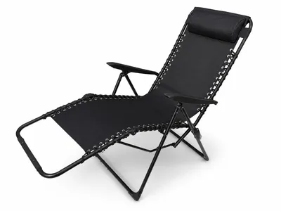 Produktbild von Relaxliege Roseline faltbar Gartenliege Campingliege verstellbar schwarz