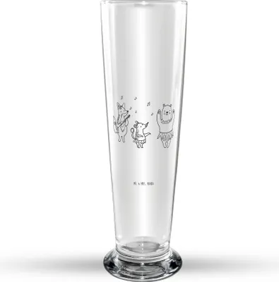 Produktbild von Mr. & Mrs. Panda Trinkglas Waldtiere Aloha - Transparent - Geschenk, Bierbecher, Lustige Sprüche, Musik, Bier Glas, Hase, Leben, Bierglas, Glasbierglas, Tanzen, Wald