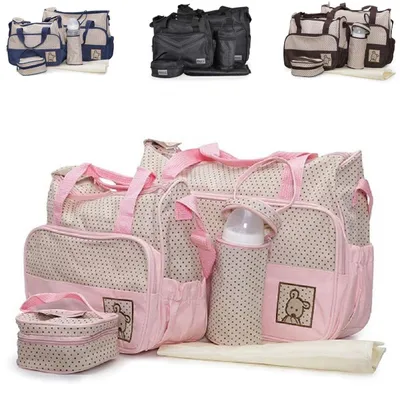 Produktbild von Moni Wickeltasche Stella, Set mit Wickelunterlage, Isoliertasche f. Babyflaschen pink