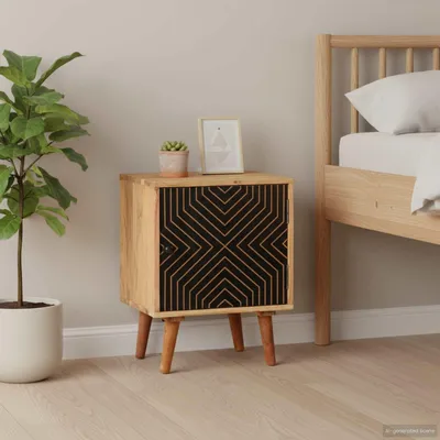 Productafbeelding van Maison Exclusive - Nachtkastje, 40x30x50 cm, massief acaciahout