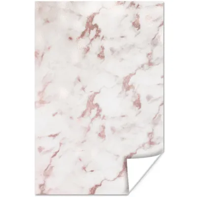 Produktbild von MuchoWow® Poster Marmor - Glitzer - Rosa 120x180 cm - Kunstposter