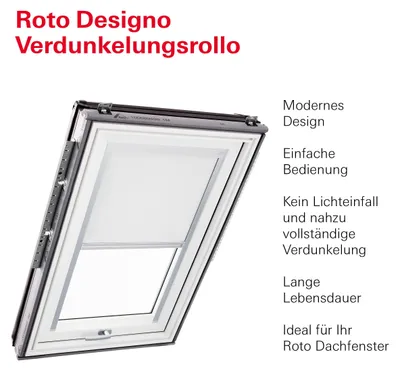 Produktbild von Roto Verdunkelungsrollo ZRV 066/098 Weiß für Dachfenster Q - nahezu