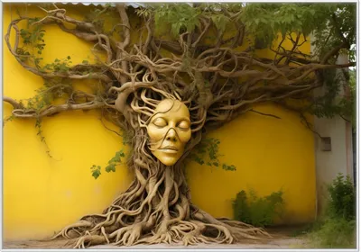 Produktbild von Wallario Wandbild Mutter Natur, Größe: 70,30 x 100,30 cm, Poster mit weißem Kunststoffrahmen
