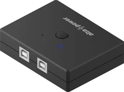 Productafbeelding van AlzaPower USB 2.0, 2 ingangen, 2 uitgangen, KVM-schakelaar, zwart