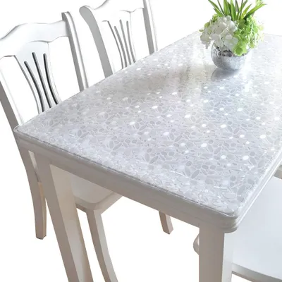 Productafbeelding van PVC tafelkleed beschermfolie, 90 x 140 cm, met motief van straatklinkers