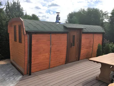 Produktbild von Holzsauna Gartensauna Saunafass Sauna Fasssauna Outdoor Sauna 6-10 Personen