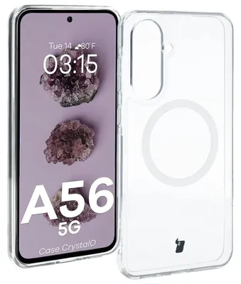 Produktbild von Bizon Case CrystalO Magnetische Ringhülle für Galaxy A56 5G, Transparent