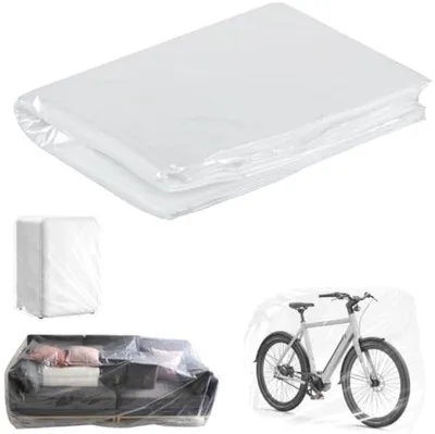 Produktbild von PromoHome® 5 Stück transparente Aufbewahrungstaschen 150 x 150 cm, wasserdicht und wiederverwendbar, extra groß