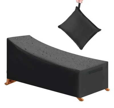 Produktbild von Schutzhš¹lle, Wasserdicht, Winddicht, UV-Schutz, 210D Oxford-Gewebe, Sonnenschutzabdeckung, Sonnenliege (210x75x40/80cm) - Schwarz