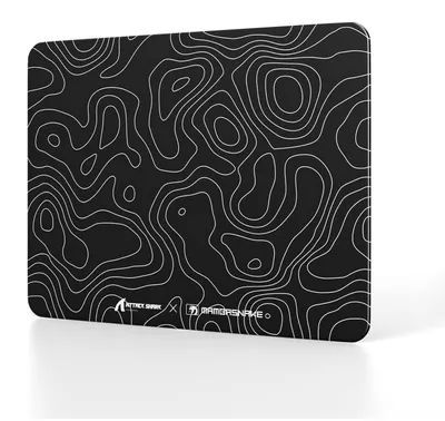 Produktbild von Gaming-Mauspad aus gehärtetem Glas, ultraglatt, 410x310mm, Schwarz