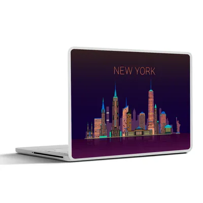 Produktbild von MuchoWow® Laptop Aufkleber Sticker Cover New York - Skyline - Amerika 25x18 cm - Laptop-Deko