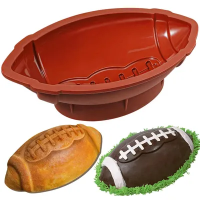 Productafbeelding van Siliconen bakvorm, rugbybalvorm, 11 inch, antiaanbaklaag, cakevorm, 30x17,5 cm, hittebestendig van -40°C tot +230°C