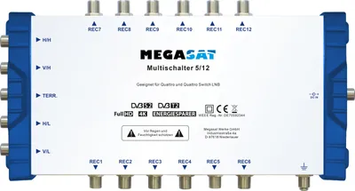 Produktbild von Megasat 5/12 Multischalter