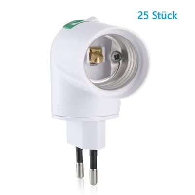 Produktbild von Lampenfassung 25 Stück E27 Lampenfassung Ohne Kabel mit Schalter 180° Drehbar,PBT