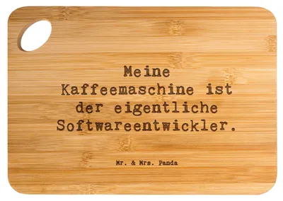 Produktbild von Mr. & Mrs. Panda Schneidebrett Spruch Softwareentwickler Held - Transparent - Geschenk, Berufsgestaltung, Frühstücksbrett, Berufsprodukte, Frühstücksbrettchen, Holzbrett