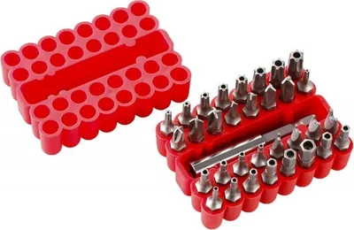 Produktbild von Professionelles Bit-Set 33-teilig aus S2-Stahl mit magnetischem Bithalter