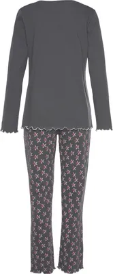 Produktbild von Vivance Dreams Pyjama 2 -teilig anthrazit-bedruckt Größe 32/34