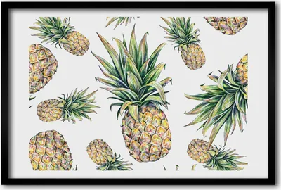 Produktbild von Bild 60x40 MDF-Rahmen, Wandkunst Ananas