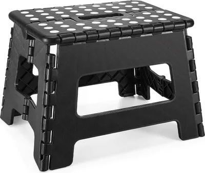 Produktbild von Klappbarer Tritthocker, 22 cm, Tragkraft 150 kg, rutschfest mit Griff, leicht für Kinder/Erwachsene