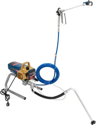 Produktbild von Airless Farbspritzgerät - Hochdruck-Spritzmaschine - 1500 W - Manometer - EU-Stecker - - Für Innen- und Außenwände - Blau