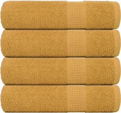 Produktbild von Duschtücher FROGN 4 Stk. Gold 70x140 cm 360 g/m²