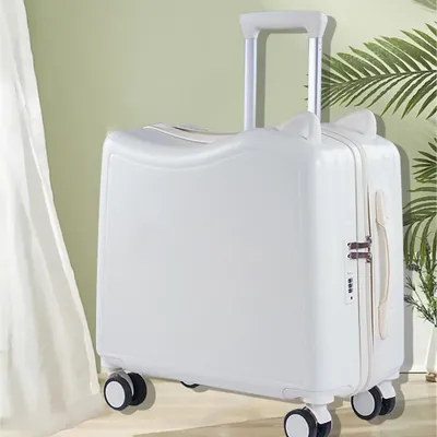 Produktbild von Kinderfahrkoffer, Koffer, Reisekoffer,Trolleykoffer, 20 Zoll Handgepäck  Weiß