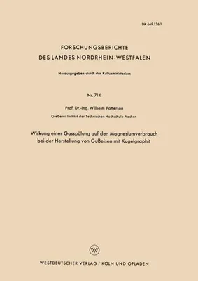 Produktbild von Wirkung einer Gasspülung auf den Magnesiumverbrauch bei der Herstellung von Gußeisen mit Kugelgraphit