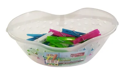 Obrázok produktu pre Kolíky na oblečenie PH Farbenmix (30 kusov) v koši PH