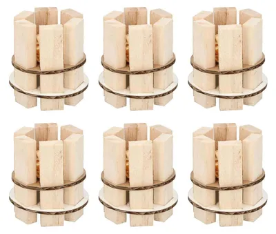 Productafbeelding van Aanstekerhout, 7,5 x 8 cm, hout, naturel, 6 stuks