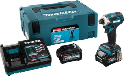 Image de Visseuse à chocs XGT TD001GD201 220 Nm - MAKITA - avec batterie 40V 2.5Ah - chargeur - MakPakTD001GD201