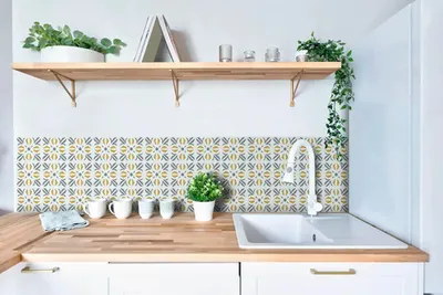 Produktbild von Selbstklebende Wandfliesen Wall Tiles Cubia gold 15,25 x 15,25 cm 6 St.