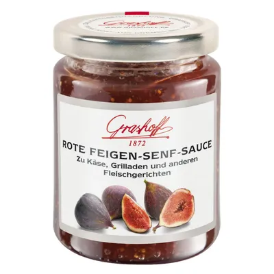 Image de Sauce moutarde aux figues rouges Grashoff pour accompagner le fromage et les plats de viande 200ml