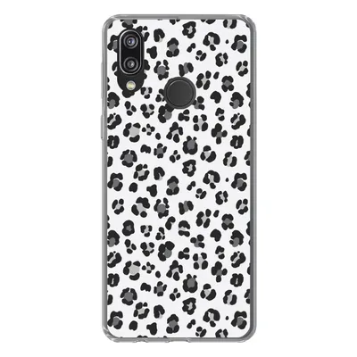 Produktbild von MuchoWow® Handyhülle Schutzhülle Hülle für Huawei P20 Lite (2020) Panther Druck - Grau - Abstrakt Silikon Softcase Handy Hülle - Kartenhalter