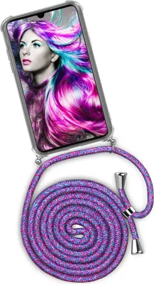 Produktbild von TWIST-Case + TWIST-Cord für Huawei P Smart (2019), Farbe:Crazy Unicorn (Silber)