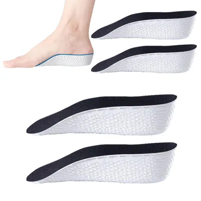 Produktbild von 2 Paar Schuheinlagen Erhöhung, Schuherhöhung, Height Increase Insoles, Fersenkeil Einlagen, Schwarz Hohe 3.5cm