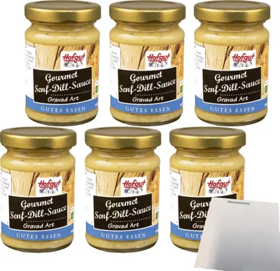 Produktbild von Hofgut Senf Dill Sauce VPE (6x85ml Glas) + usy Block