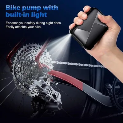 Image de Petite pompe à vélo électrique, portable, pour vélo et ballon
