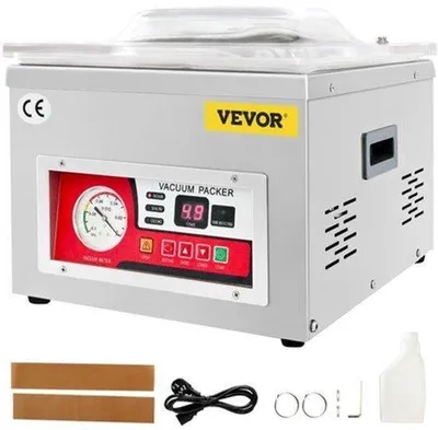 Productafbeelding van Vacuümsealer Kamermodel - 220 V 180 W - 33 x 25 cm Zegelmaat - Roestvrij Staal - Voor Voedselbewaring