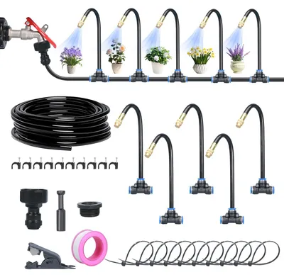 Immagine prodotto di Sistema di irrigazione per giardino con ugelli flessibili a 360°, lunghezza 5 metri