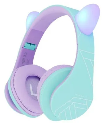 Obrázek produktu pro Dětské sluchátka PowerLocus - P2, Ears, bezdrátová, zelená/fialová