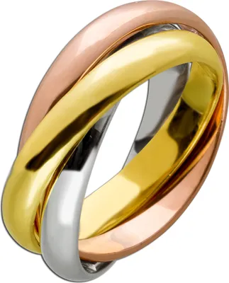 Produktbild von Tricolor Dreifach Trinity Ring Gold 585 14K Gelb Weiß Rosegold massiv 16