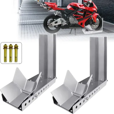 Produktbild von YARDIN Motorradwippe Motorrad vorne Verladehilfe Schiene Vorderradklemme Radwippe Motorrad Radklemme Motorradständer (2 Stück)