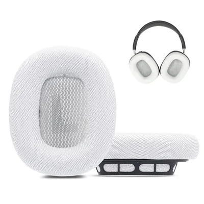 Produktbild von Ersatz Ohrpolster für Apple AirPods Max Kopfhörer earpad Silber 1 Paar