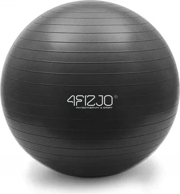 Obrázok produktu pre Čierna lopta na cvičenie 65 cm s pumpou, proti prasknutiu