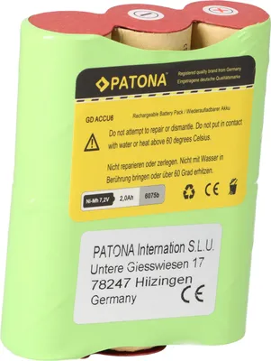 Image de Batterie PATONA pour Gardena Accu 6 ST6 302835, ST6 Accu6, Accu 6, Bosch Accu 6 – 14,4 Volt, 2000 mAh