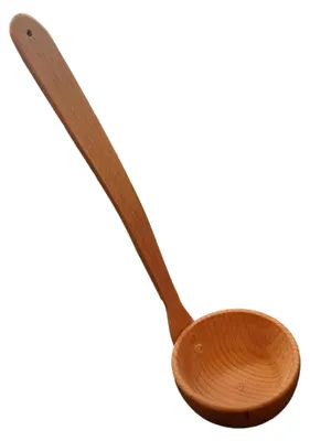 Hölzerner Küchenlöffel aus Buchenholz, 32 cm, 9,5 cm Ø