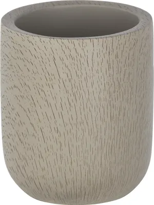 Produktbild von WENKO Zahnputz Becher Bürsten Halter Bad Accessoires JOY Taupe Bad